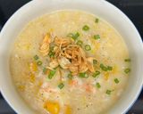 Hình bước làm 4 của món Cháo Tôm Bí Đỏ