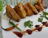 A picture of step 1 of Stuffed bread pakora.