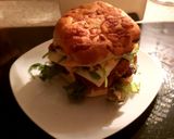 A picture of step 6 of My Hot Sandwich cheese topped Toasted Barm with Chicken etc 🥰.