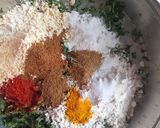 A picture of step 3 of Undhiyu.