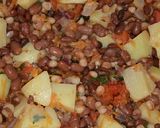 A picture of step 8 of Githeri x potatoes.