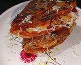 चीजी रोटी रैप बची हुई रोटियां से रेसिपी चरण 8 फोटो