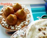 A picture of step 7 of Kolhapuri Modak Curry.