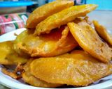 A picture of step 4 of Aloo ke Pakoray.