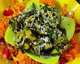 A picture of step 13 of Stir Fry Alu vadi(Arbi leaves,Patra).