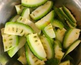 A picture of step 1 of Spiny gourd (Kantola) ki sabji.
