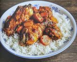 Karibi zöldcitromos csirkepörkölt lassúfőző edényben recept fázis 8 fotója