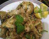 A picture of step 10 of Haryali chicken khrdai.