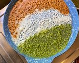 A picture of step 7 of Tricolour Neer Dosa.