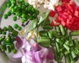 A picture of step 1 of Buckwheat veg pulao.
