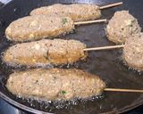 A picture of step 4 of Nutrela paneer seek kabab.