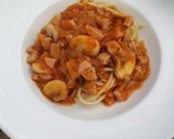 Foto langkah ke 7 dari resep Spaghetti mushroom bolognese.