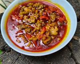 A picture of step 3 of Snake Gourd sabji.