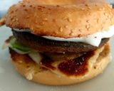 A picture of step 6 of My Breakfast Bagel Sandwich, Portobello Mushroom 🥑 + 🥚 😍.