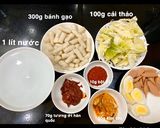 Hình bước làm 1 của món Bánh gạo cay hàn quốc