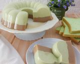 Foto langkah ke 4 dari resep Puding Roti Tawar Pandan Tiramisu.