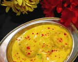 A picture of step 6 of Holi Special Kadhi Badi.
