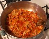 A picture of step 3 of Crawfish Monica / or easy crawfish pasta.