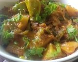A picture of step 10 of Aloo & Shimla Mirch.