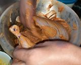 A picture of step 3 of Murgh Musallam.