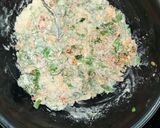 A picture of step 2 of Oats & Rice flour vegetable chila.