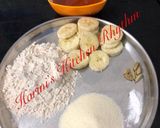 A picture of step 1 of Banana sweet bonda.