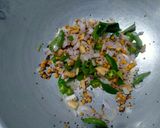 A picture of step 2 of Vegetable Upma.