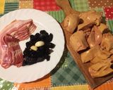 Kacsamáj baconben, aszalt szilvával töltve recept fázis 1 fotója