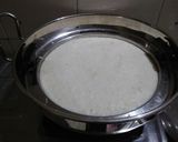 A picture of step 3 of Idada or white dhokla.