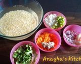 A picture of step 1 of Moong Dal veggies Appam (मुगाचे आप्पे).