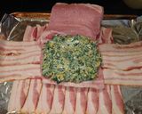 A picture of step 4 of Smoked Bacon Wrapped Stuffed Pork Loin Roast.