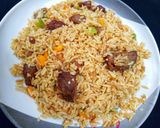 A picture of step 6 of Brown jollof rice.