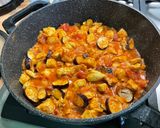 A picture of step 17 of Chicken Curry with Chickpeas, Eggplant, and Spinach.