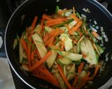 A picture of step 4 of Pasta with Sautéed Vegetables.