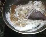 A picture of step 3 of Dhaniya ki panjiri.