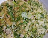 Foto del paso 3 de la receta: Tortilla de lechuga y arroz rellena de atún 💫