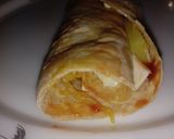 A picture of step 5 of Cheese potato fry Chapati roll.