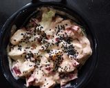 A picture of step 2 of Potato-Beet Salad in Cucumber-tofu dressing.