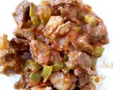 A picture of step 6 of Wet Fried Goat Meat.