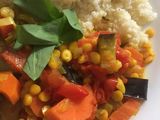 Zöldséges chana dhal (csicseriborsó) egyveleg
