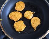 A picture of step 5 of Less Oil Potato Bhajiya/ Pan fried Potato Fritters.