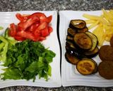 A picture of step 3 of Falafel sandwich||Falafel wrap.