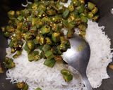 A picture of step 3 of Vendakkai Rice.