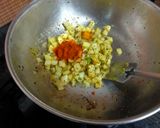 A picture of step 3 of Moringa Leaves and Potato Subzi.