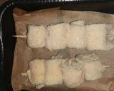 Cukkinitekercs sajttal és sonkás felvágottal recept fázis 2 fotója