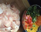 Foto del paso 1 de la receta: Pollo a la crema con verduras