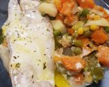 Foto del paso 7 de la receta: Verduritas con pescado. Sano y natural!!