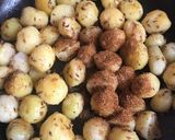 A picture of step 2 of Baby potatoes in coriander curry paste.