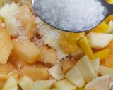 A picture of step 1 of Tangu fruit chaat.
