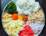 A picture of step 1 of Poha Hearts.